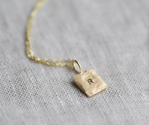 Little Tag Initial Necklace - 3 Tags - Darte Jewellery - Made Scotland