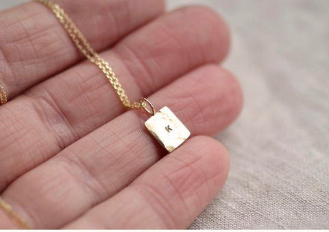 Little Tag Initial Necklace - 3 Tags - Darte Jewellery - Made Scotland