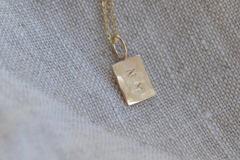 Little Tag Initial Necklace - 3 Tags - Darte Jewellery - Made Scotland