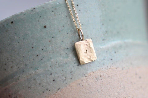 Little Tag Initial Necklace - 3 Tags - Darte Jewellery - Made Scotland