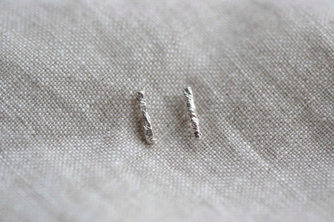 Luna Stud Earrings - Recycled Silver - Darte Jewellery - Made Scotland