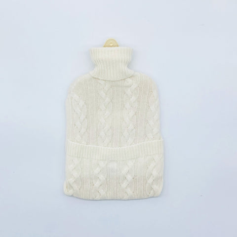 Luxury Cashmere Hot Water Bottle - Cream - Ava Innes - Made Scotland