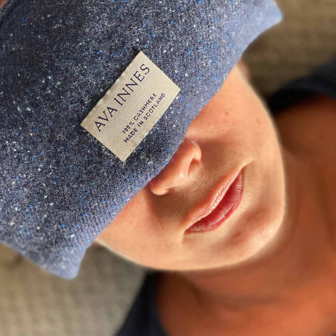 Luxury Cashmere & Lavender Eye Pillow - Grey - Ava Innes - Made Scotland