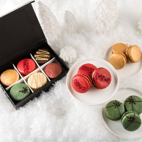 Luxury Christmas Macaron Box - 6 - Mademoiselle Macaron - Made Scotland