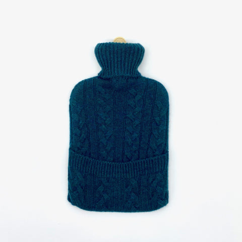 Luxury Green Cashmere Hot Water Bottle - Ava Innes - Made Scotland