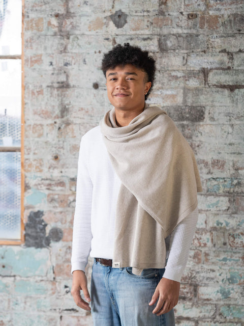 Wide Merino Wool Scarf