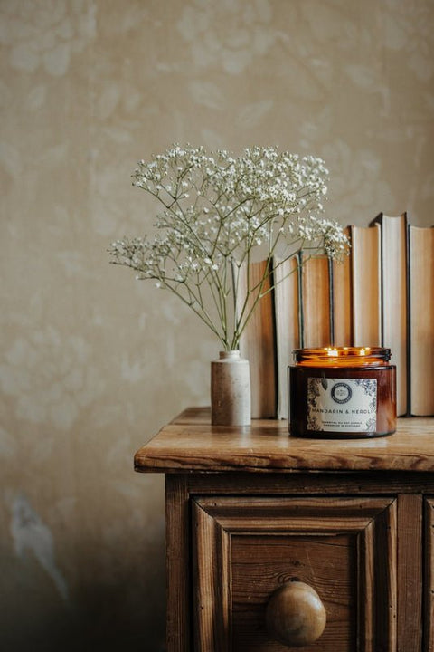 Mandarin & Neroli Candle 180ml - 500ml - Scott's Apothecary - Made Scotland