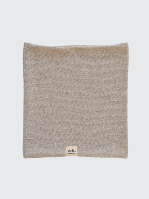 Merino Wool Neck Warmer - Oatmeal Brown - Woolkind - Made Scotland