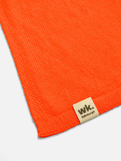 Merino Wool Wrap - Fizzy Orange - Woolkind - Made Scotland