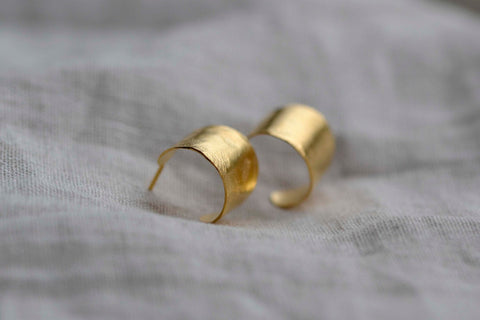 Mini Cora Hoop Earrings - Gold Vermeil - Darte Jewellery - Made Scotland