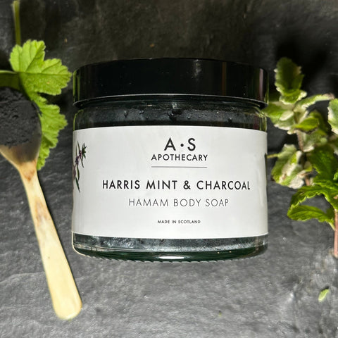 Mint & Charcoal Hamam Soap - A.S Apothecary - Made Scotland