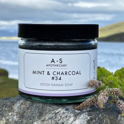 Mint & Charcoal Hamam Soap - A.S Apothecary - Made Scotland