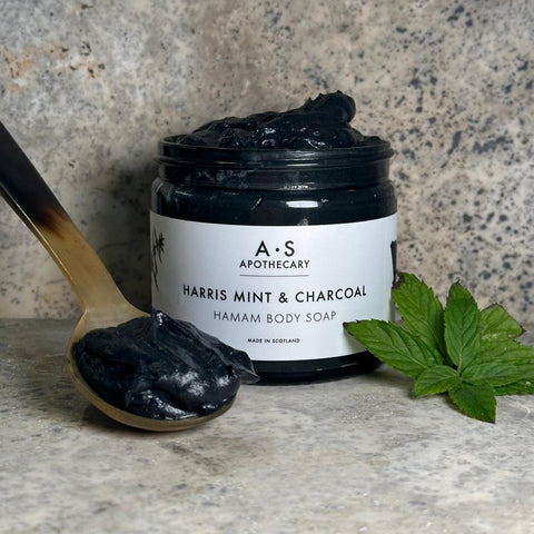 Mint & Charcoal Hamam Soap - A.S Apothecary - Made Scotland
