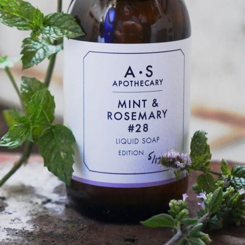 Mint & Rosemary Liquid Soap - A.S Apothecary - Made Scotland