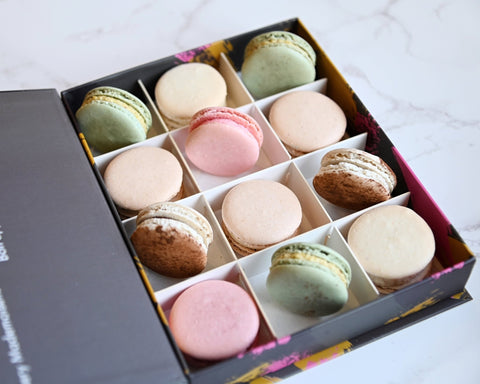 Mixed Vegan Macaron Gift Box - 6 - Mademoiselle Macaron - Made Scotland