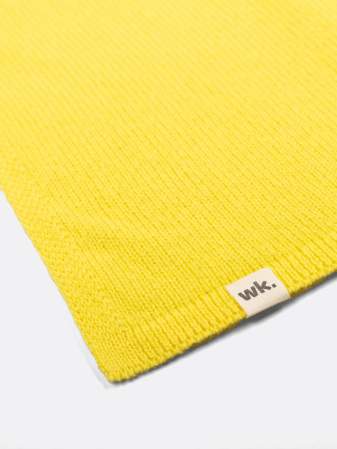 Narrow Colour Block Scarf - Sunshine Yellow - Woolkind - Made Scotland