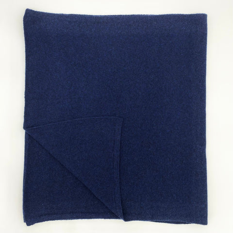 Navy Light Cashmere Wrap - Ava Innes - Made Scotland
