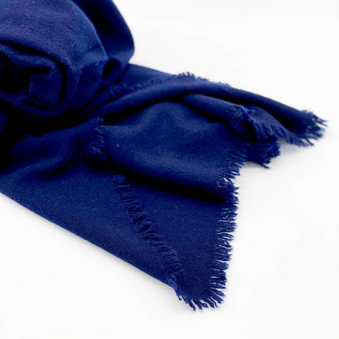 Navy Wool Wrap - Navy - Ava Innes - Made Scotland