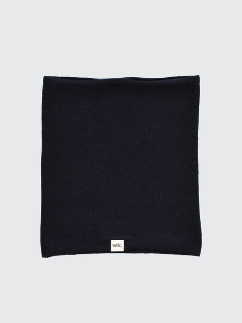 navy merino wool snood - woolkind