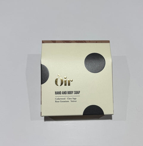 Òir Cedarwood, Clary Sage, Rose Geranium and Vetiver handmade soap bar, made in Scotland