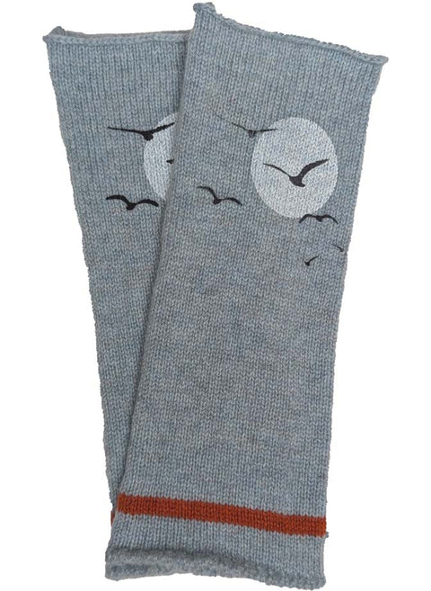 Pre - sale! "Birds" Wrist Warmers - Island Nation Studio - Made Scotland