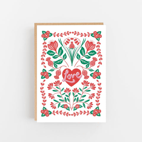 Pretty Love Card - COLOUR - Lomond Paper Co - Made Scotland