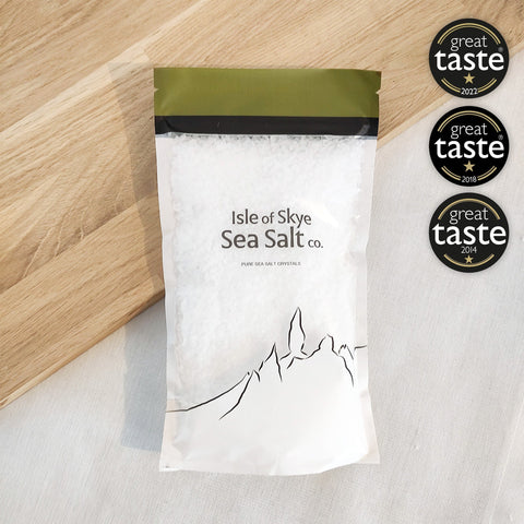 Pure Sea Salt Crystals - Refill pouch 250g or 500g - 500g - Isle Of Skye Sea Salt Co. - Made Scotland