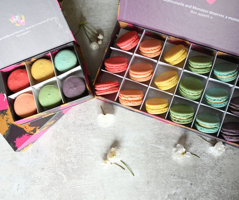 Rainbow Macaron Gift Box - 6 Macarons - Mademoiselle Macaron - Made Scotland