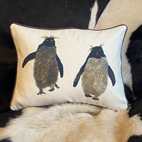 RECTANGULAR CUSHION - Rockhopper Pair (Charcoal Piping) - No Inner - Just the Cover - Chloe Gardner - Made Scotland