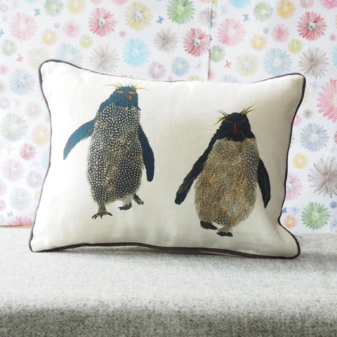 RECTANGULAR CUSHION - Rockhopper Pair (Charcoal Piping) - No Inner - Just the Cover - Chloe Gardner - Made Scotland