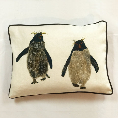 RECTANGULAR CUSHION - Rockhopper Pair (Charcoal Piping) - No Inner - Just the Cover - Chloe Gardner - Made Scotland