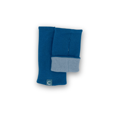 Recycled Cashmere Gloves | Women - Blues - Cashmere Circle - Made Scotland