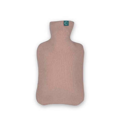 Recycled Cashmere Hot - water Bottle Cover - Peach - Cashmere Circle - Made Scotland