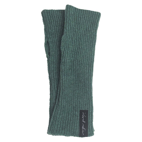Unisex Moss Green Winter Wrist Warmers