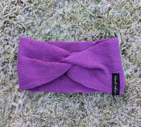 SAMPLE Gathered Headband Bright Purple - Island Nation Studio - Made Scotland