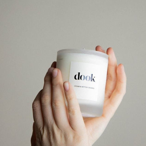 Scented Candle - Cedar & Bitter Orange - DOOK | SALT SOAP - Made Scotland