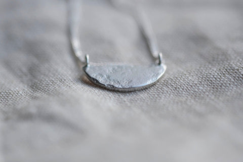 Semi-Circle Textured Necklace - Darte Jewellery - Made Scotland