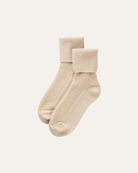 Soft Caramel Cashmere Bed Socks - Made Scotland - Made Scotland