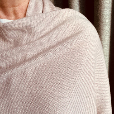 Soft Pink Luxury Pure Cashmere Wrap - Pink - Ava Innes - Made Scotland