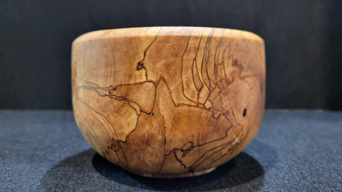 Spalted Beech Bowl - Goose in the Wood - Made Scotland