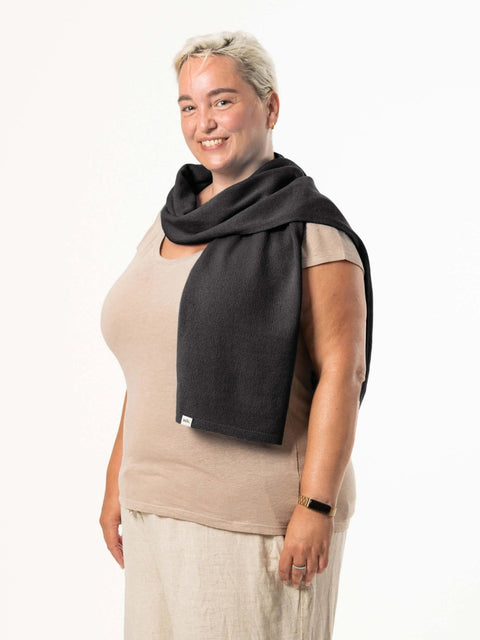 Standard Merino Wool Scarf - Black Sheep - Woolkind - Made Scotland