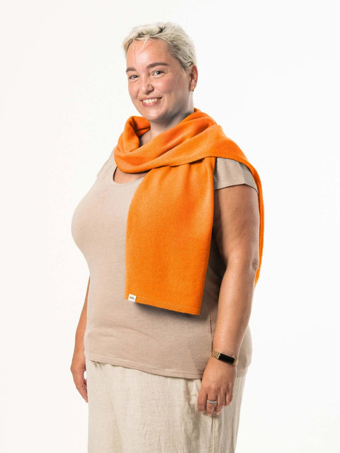 Standard Merino Wool Scarf - Carrot Orange - Woolkind - Made Scotland