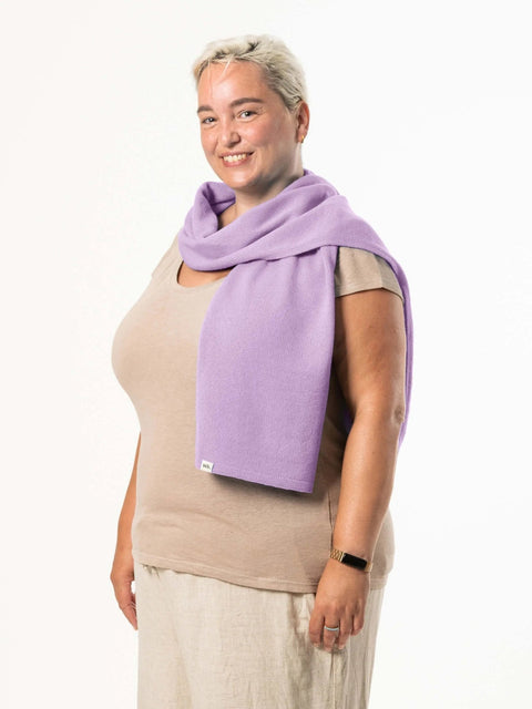 Standard Merino Wool Scarf - Heather Lilac - Woolkind - Made Scotland