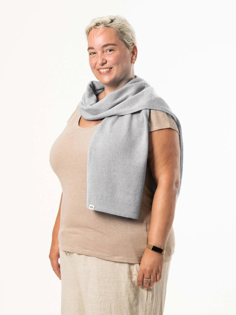 Standard Merino Wool Scarf - Mist Grey - Woolkind - Made Scotland