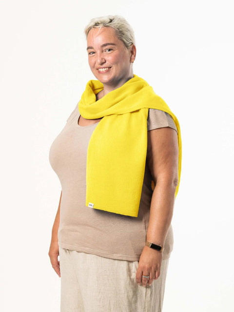 Standard Merino Wool Scarf - Sunshine Yellow - Woolkind - Made Scotland