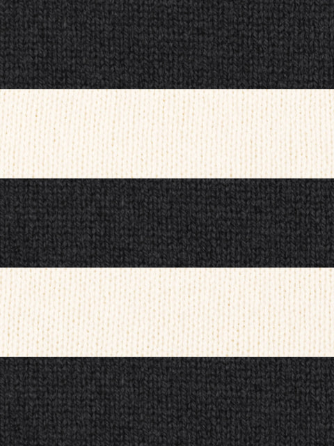 Stripe Neck Scarf - Black Sheep - Woolkind - Made Scotland