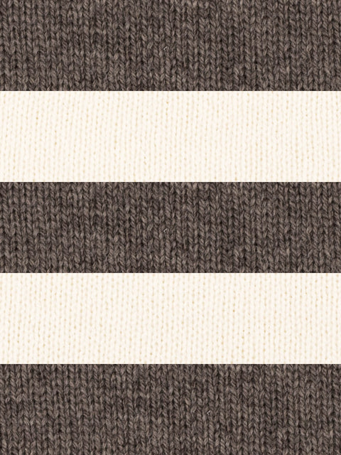 Stripe Neck Scarf - Haggis Brown - Woolkind - Made Scotland
