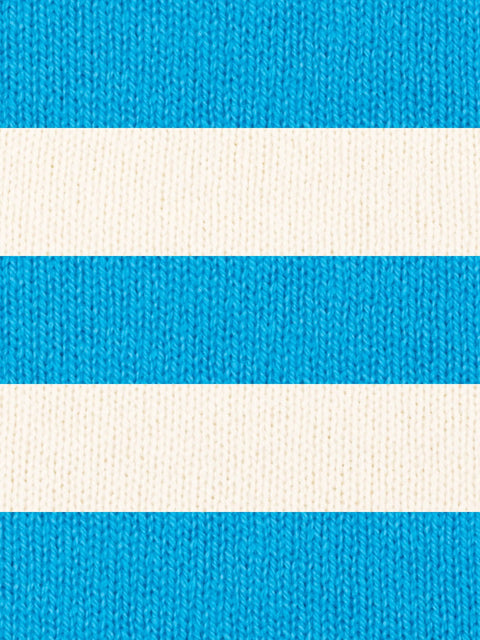 Stripe Neck Scarf - Skye Blue - Woolkind - Made Scotland