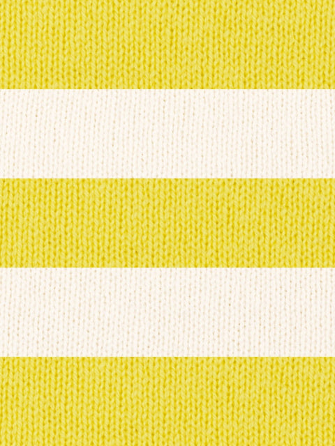Stripe Neck Scarf - Sunshine Yellow - Woolkind - Made Scotland