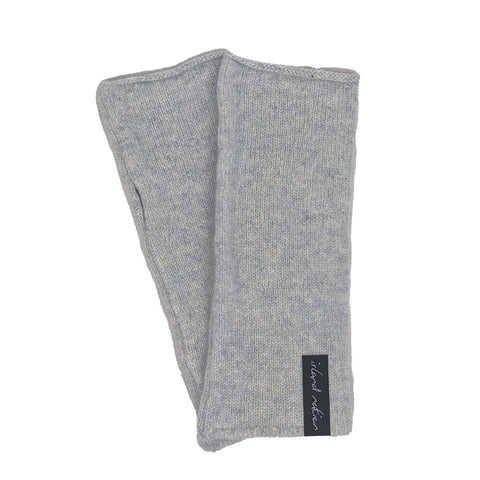 Super soft flat knit hand warmer Light Grey - Island Nation Studio - Made Scotland